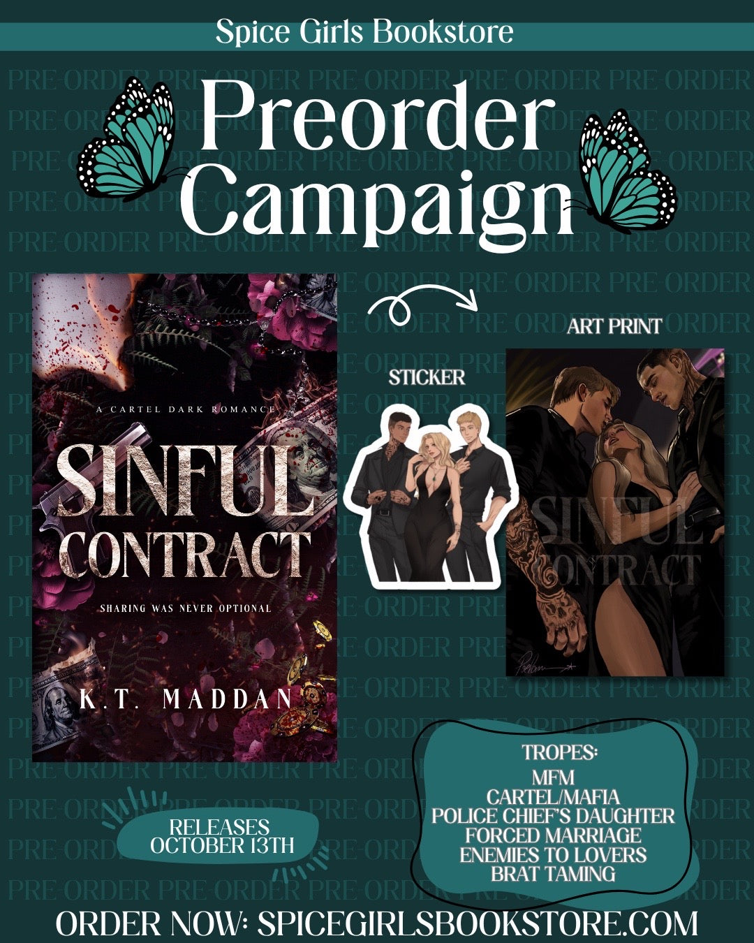 [Pre-Order+Incentives][Signed Copy] Sinful Contract by K T Maddan