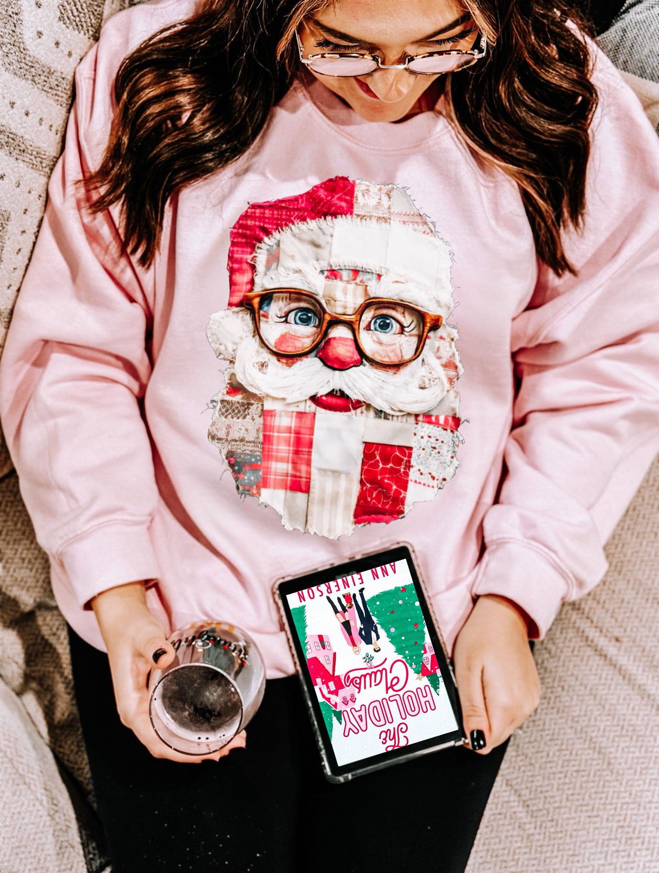 Patchwork Santa Sweatshirt