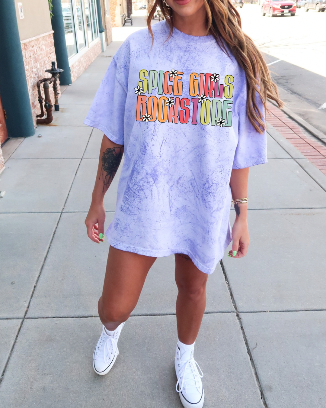 Spice Girls Bookstore - purple tie dye comfort colors