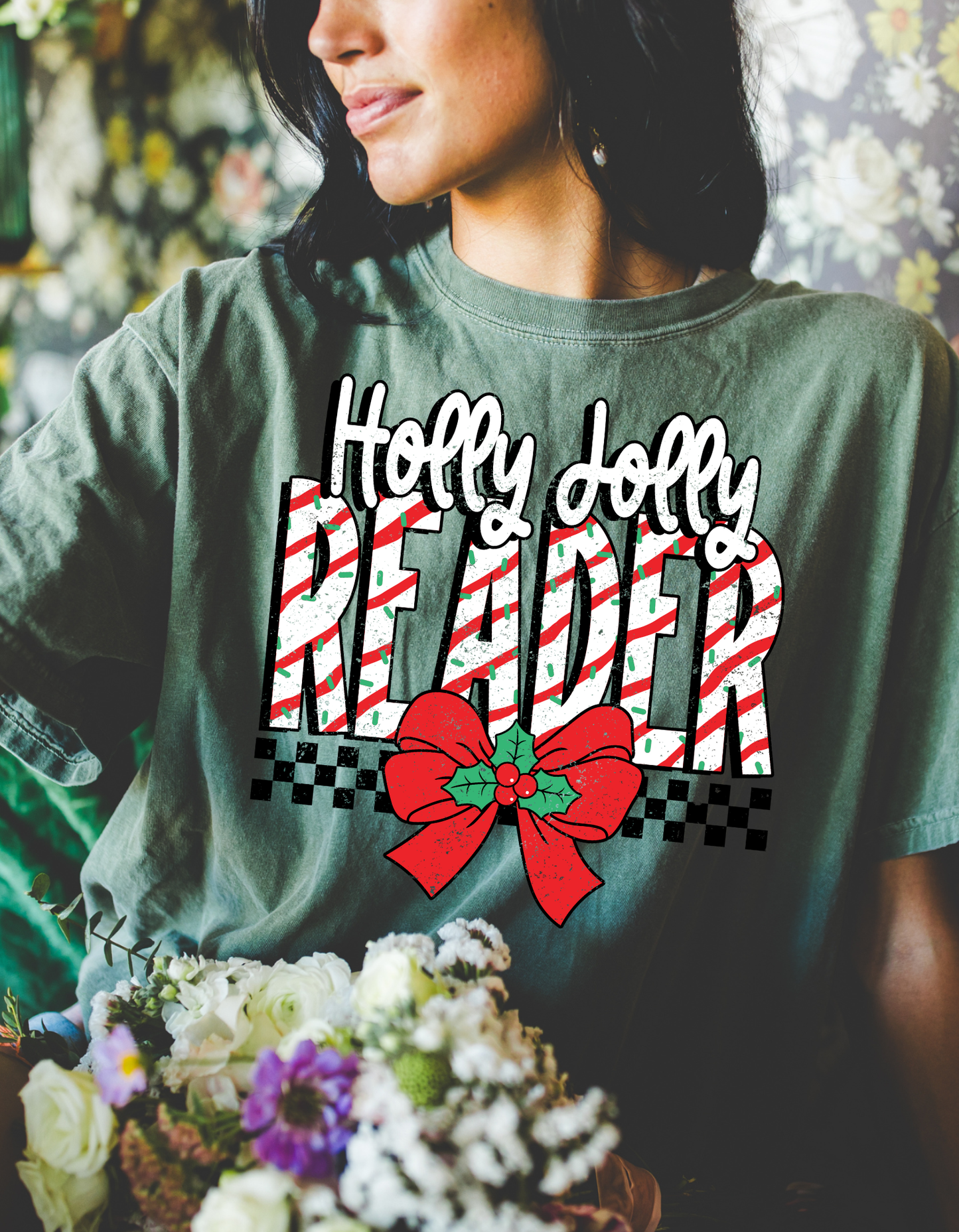 Holly Jolly Reader t-shirt