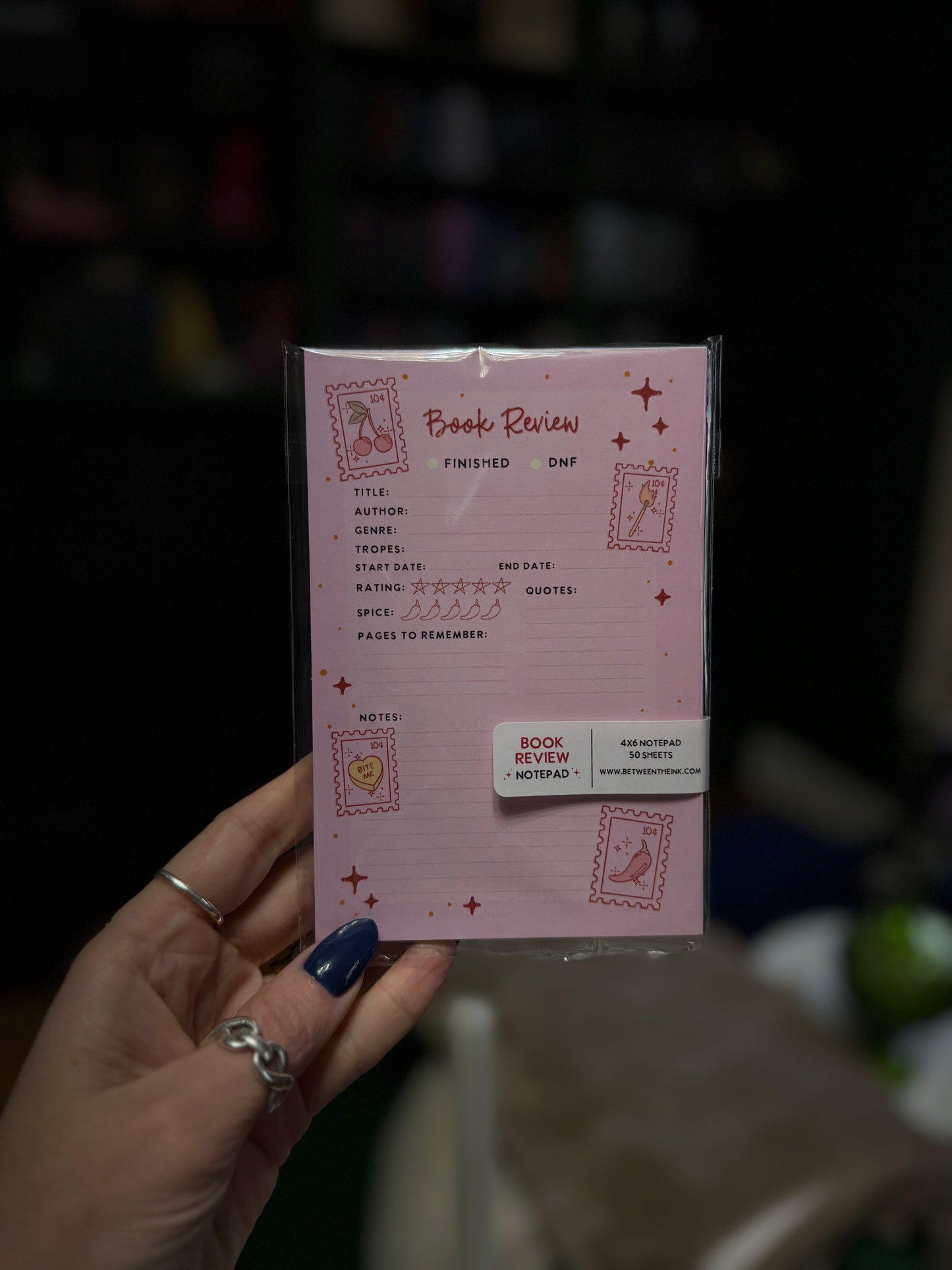 Bookish Stamps Review Notepad