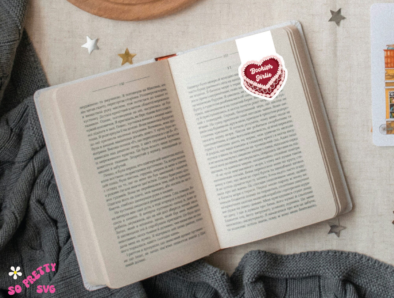 Bookish girlie magnetic bookmark