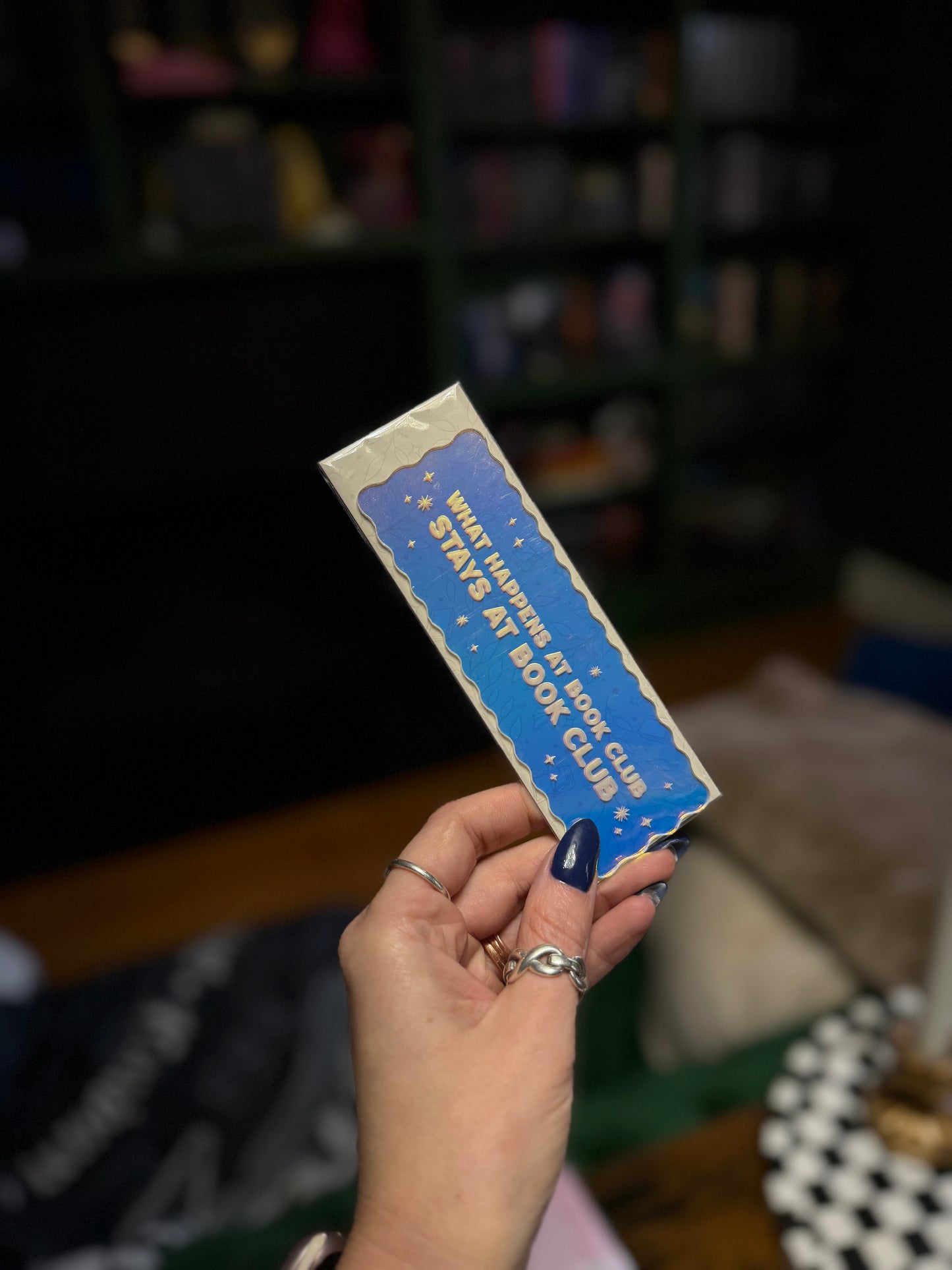 What happens at book club iridescent bookmark
