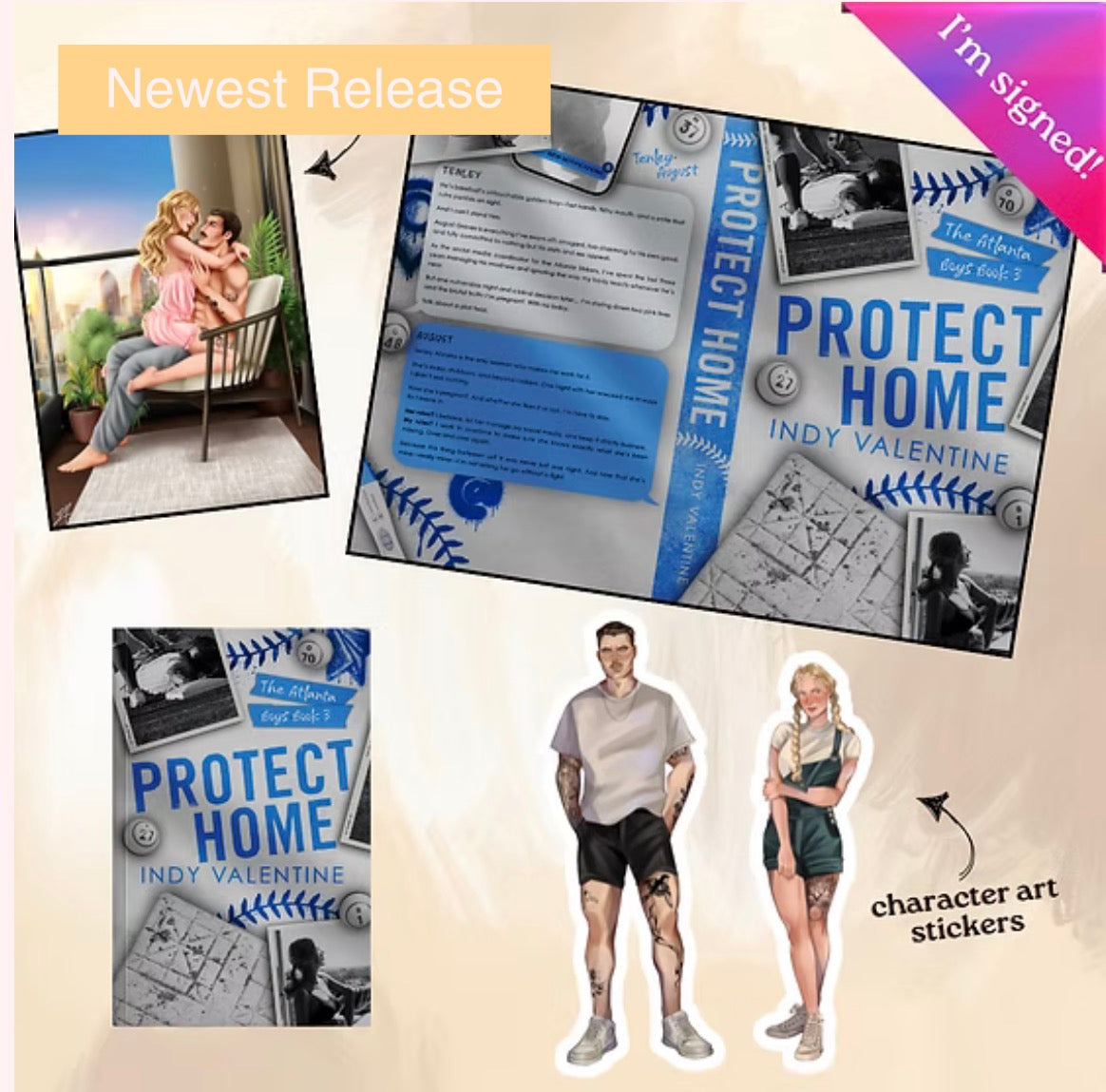 [Hand-Signed+Art & Swag Pack] Protect Home by Indy Valentine (The Atlanta Boys Book 3)