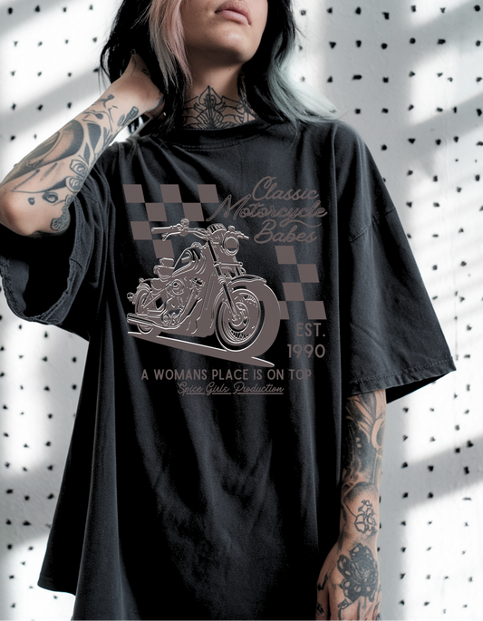 Classic Motorcycle Babes heavyweight t-shirt