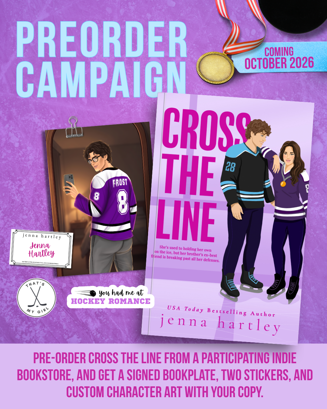 [Pre-Order + Incentives] Cross The Line by Jenna Hartley