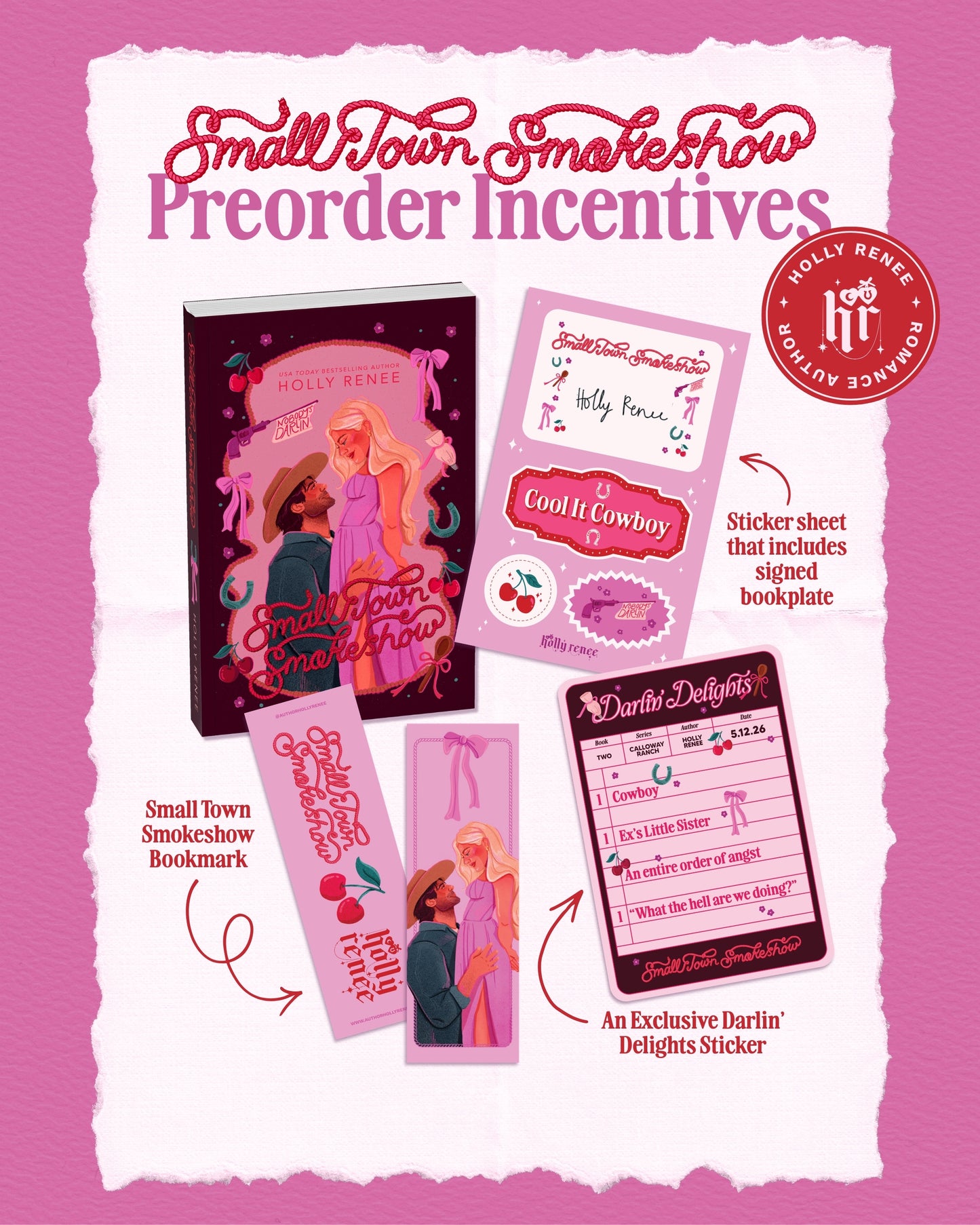 [Pre-Order][Signed+Swag] Smalltown Smokeshow by Holly Renee (Calloway Ranch Series Book 2)