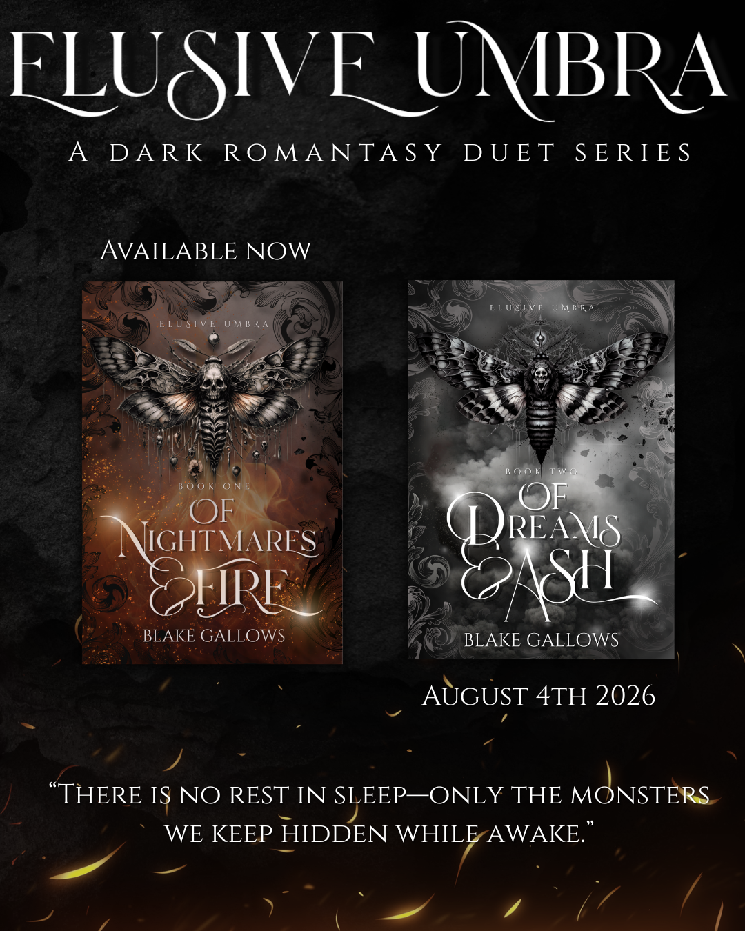 [Pre-Order+Incentives] Of Dreams & Ash by Blake Gallows (Elusive Umbra Book 2)