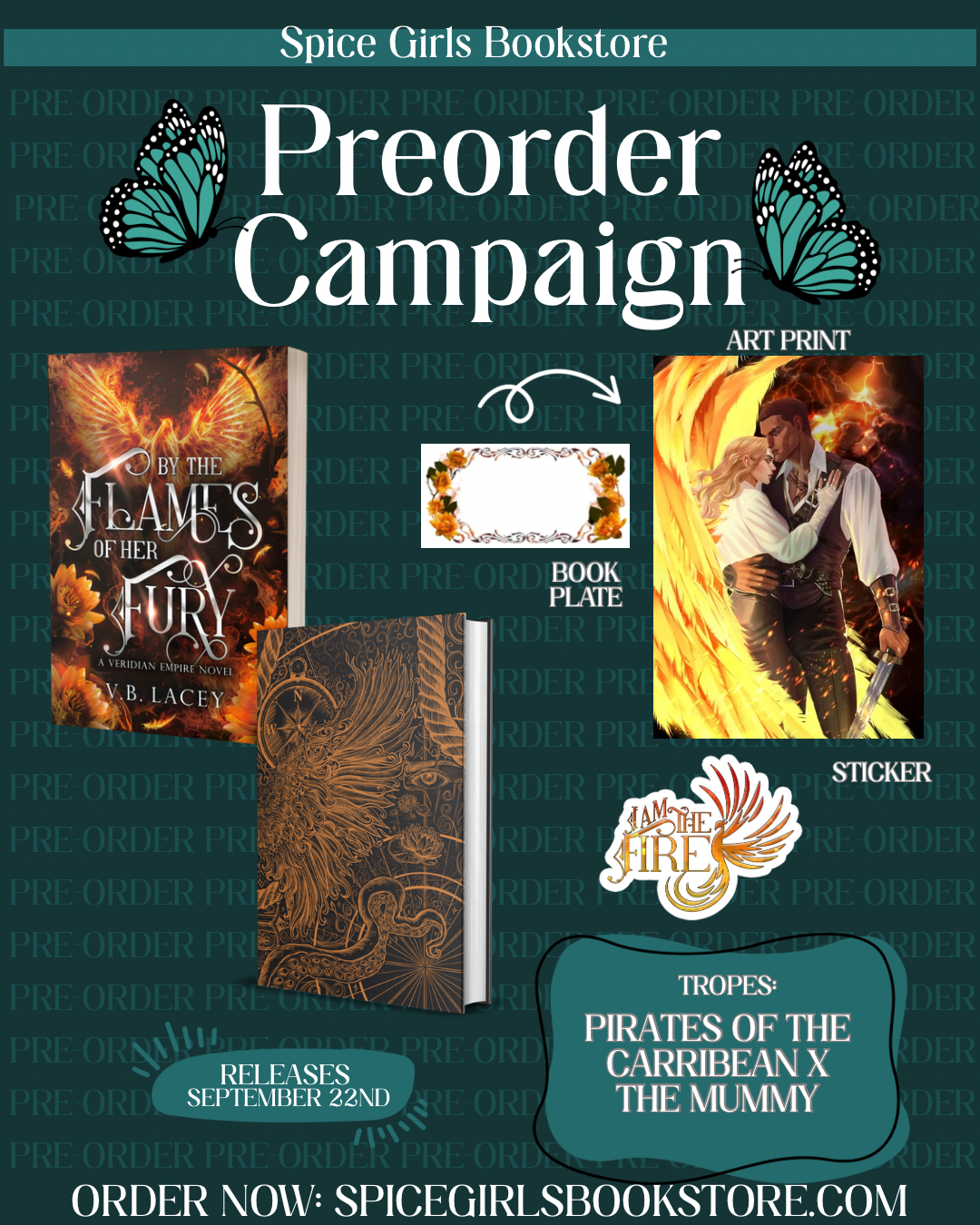 [Pre-Order + Incentives] By The Flames Of Her Fury by V B Lacey (Veridian Empire Book 4)