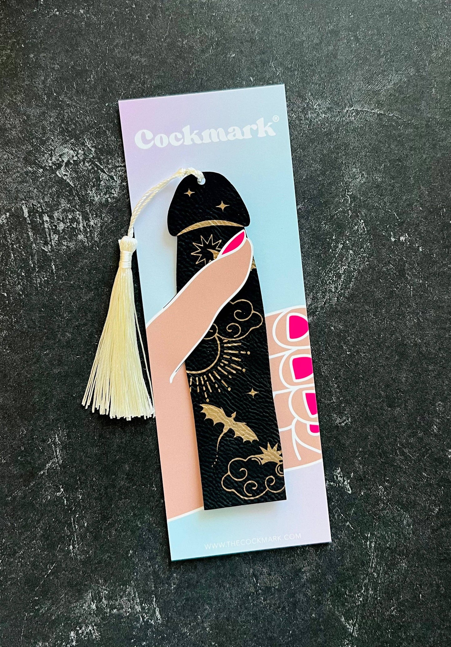 Dragon Rider Cockmark Bookmark: Holographic Silver
