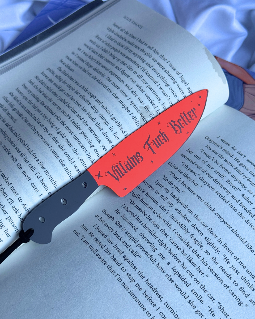 Villains Fuck Better - Mirrored Knife Bookmark: Red