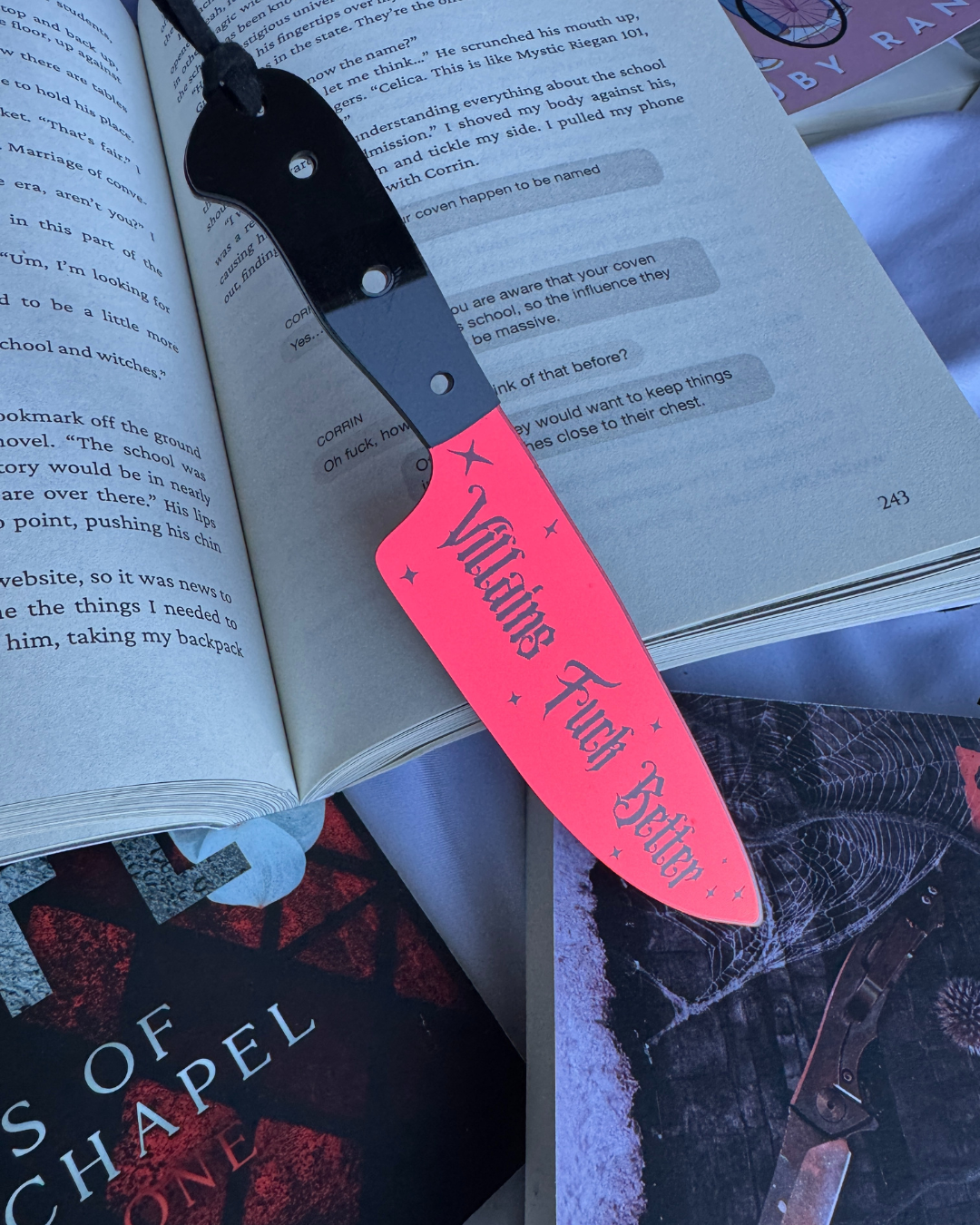 Villains Fuck Better - Mirrored Knife Bookmark: Red