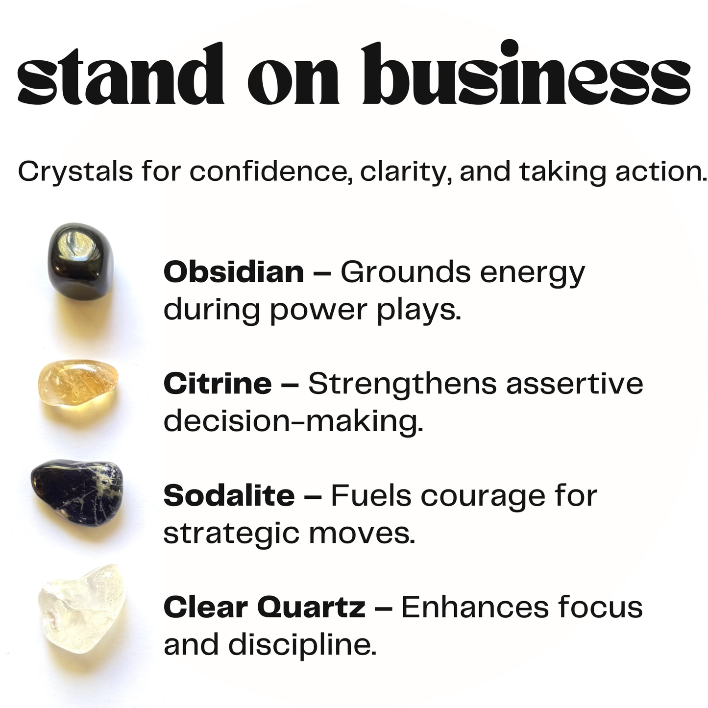 Stand on business - crystal gift for confidence - cheeky gift funny gift