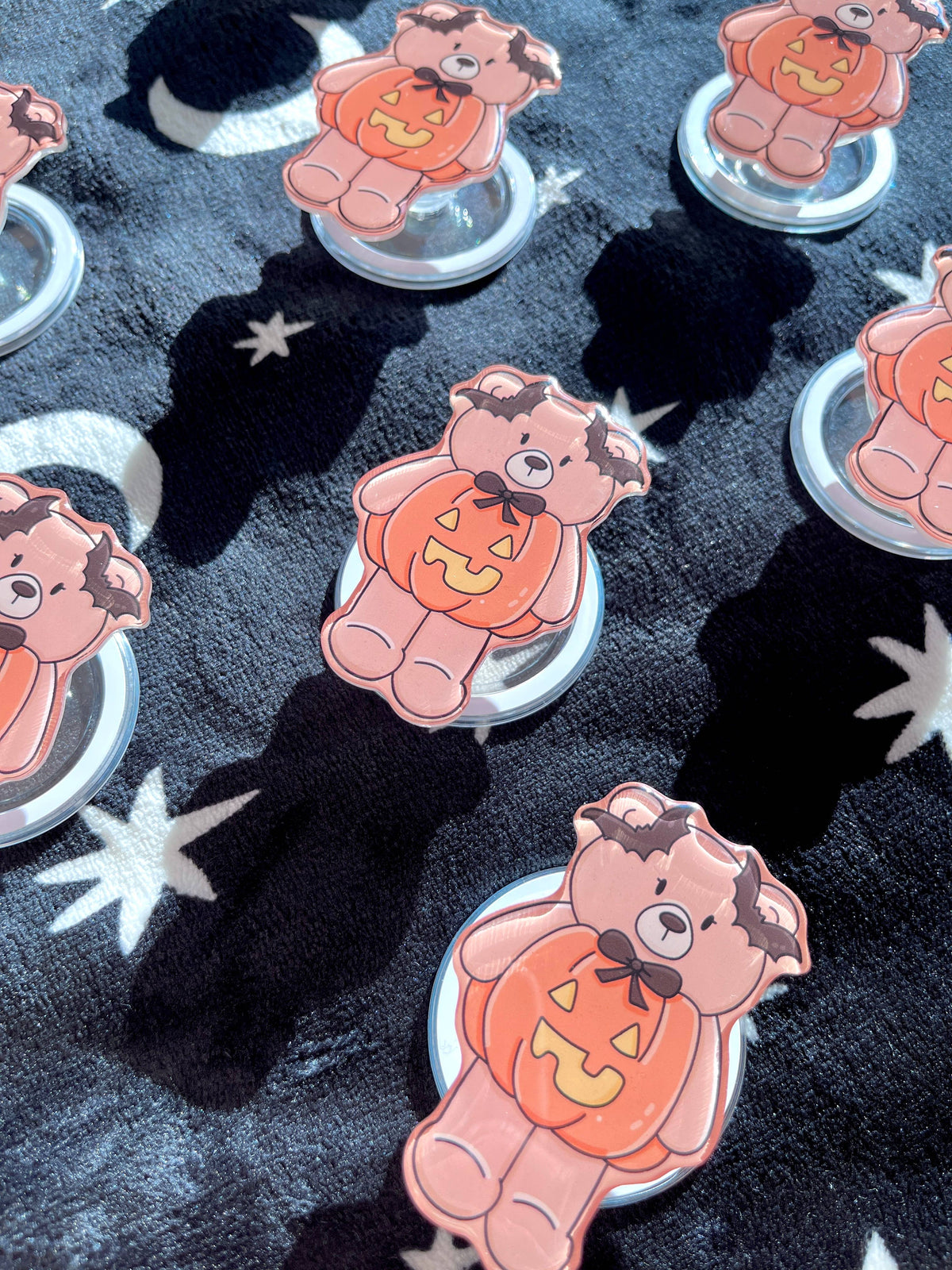 Pumpkin Bear Magnetic Pop Grip