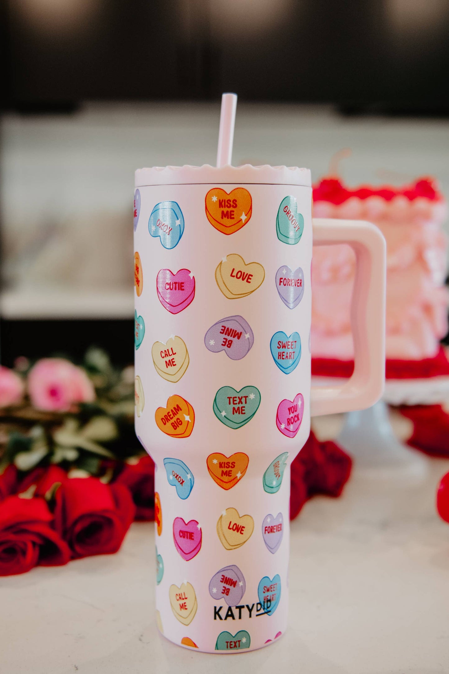 Candy Heart Valentine's Stainless Steel Tumbler