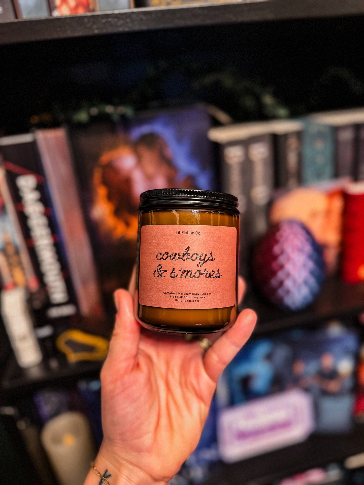 Cowboys & S'mores | Fall themed bookish Candle
