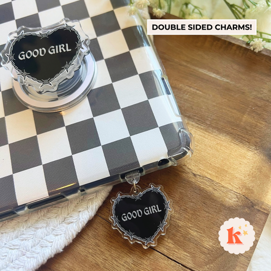 Reading Good Girl Kindle Charm, kindle accessories,bookstore: C plug
